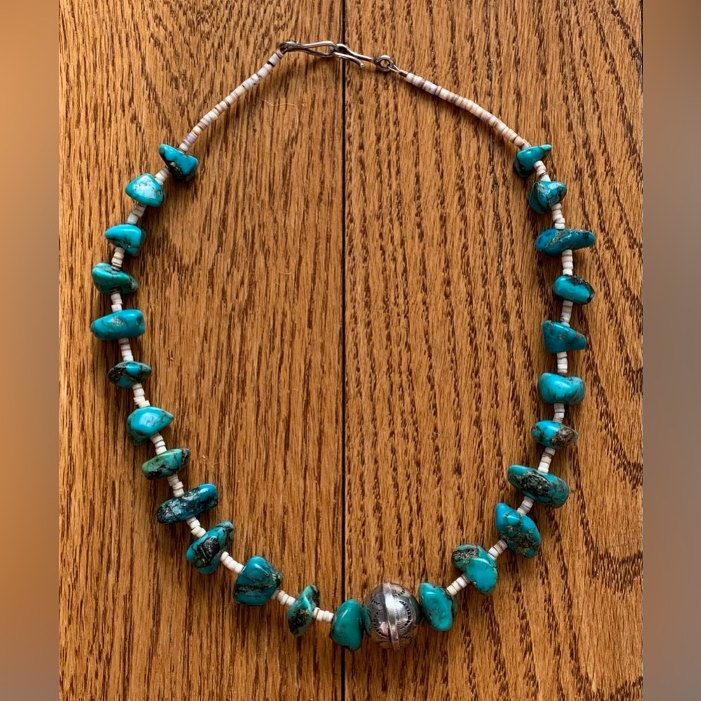 Vintage Turquoise Nugget Necklace
